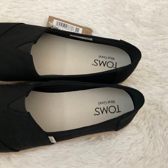 TOMS Women’s Alpargata Rope 2.0 Recycled Cotton Slubby Slip Ons - 10 - NEW - Picture 5 of 7